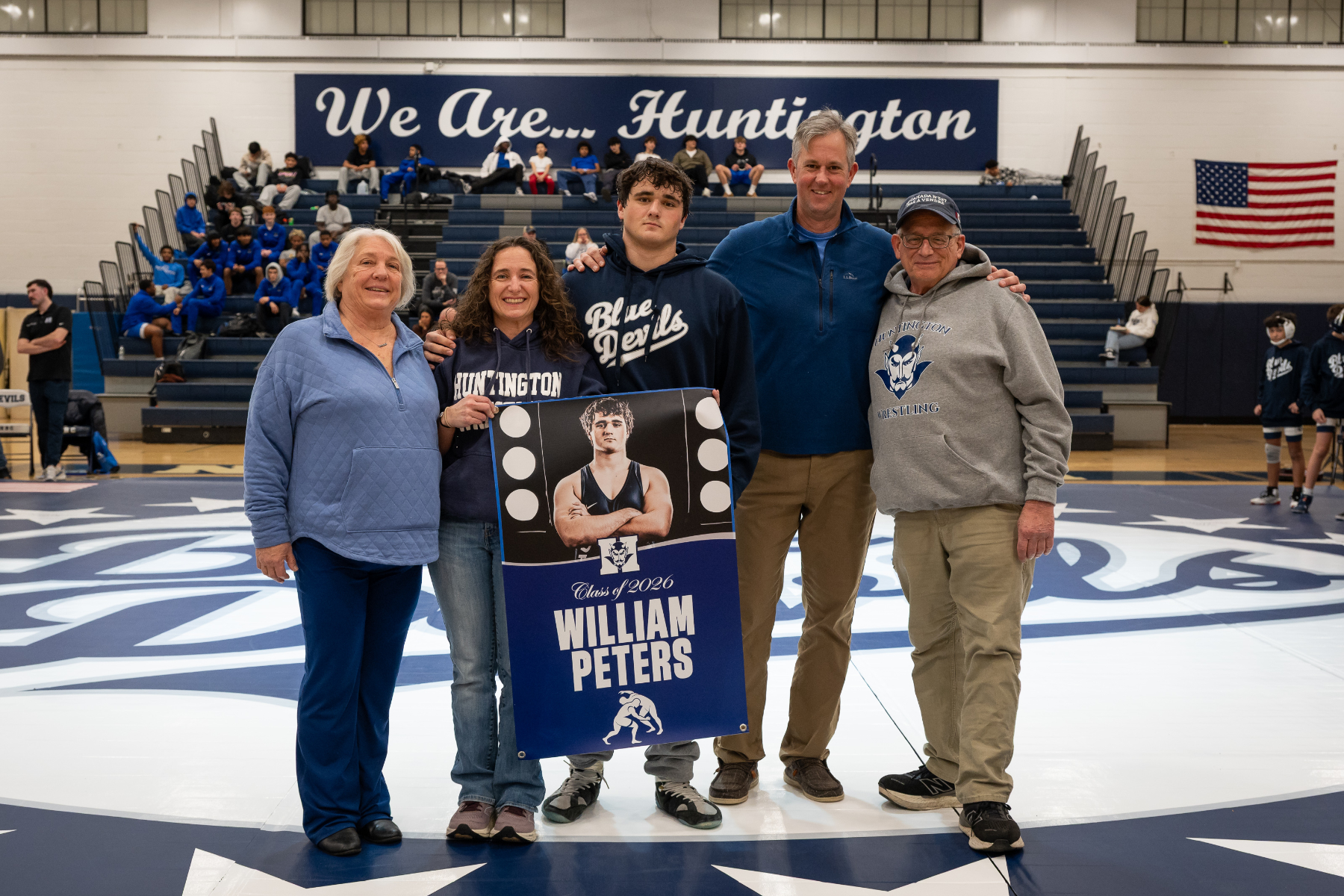  Will Peters with his family on Senior Night. (Darin Reed photo.)  