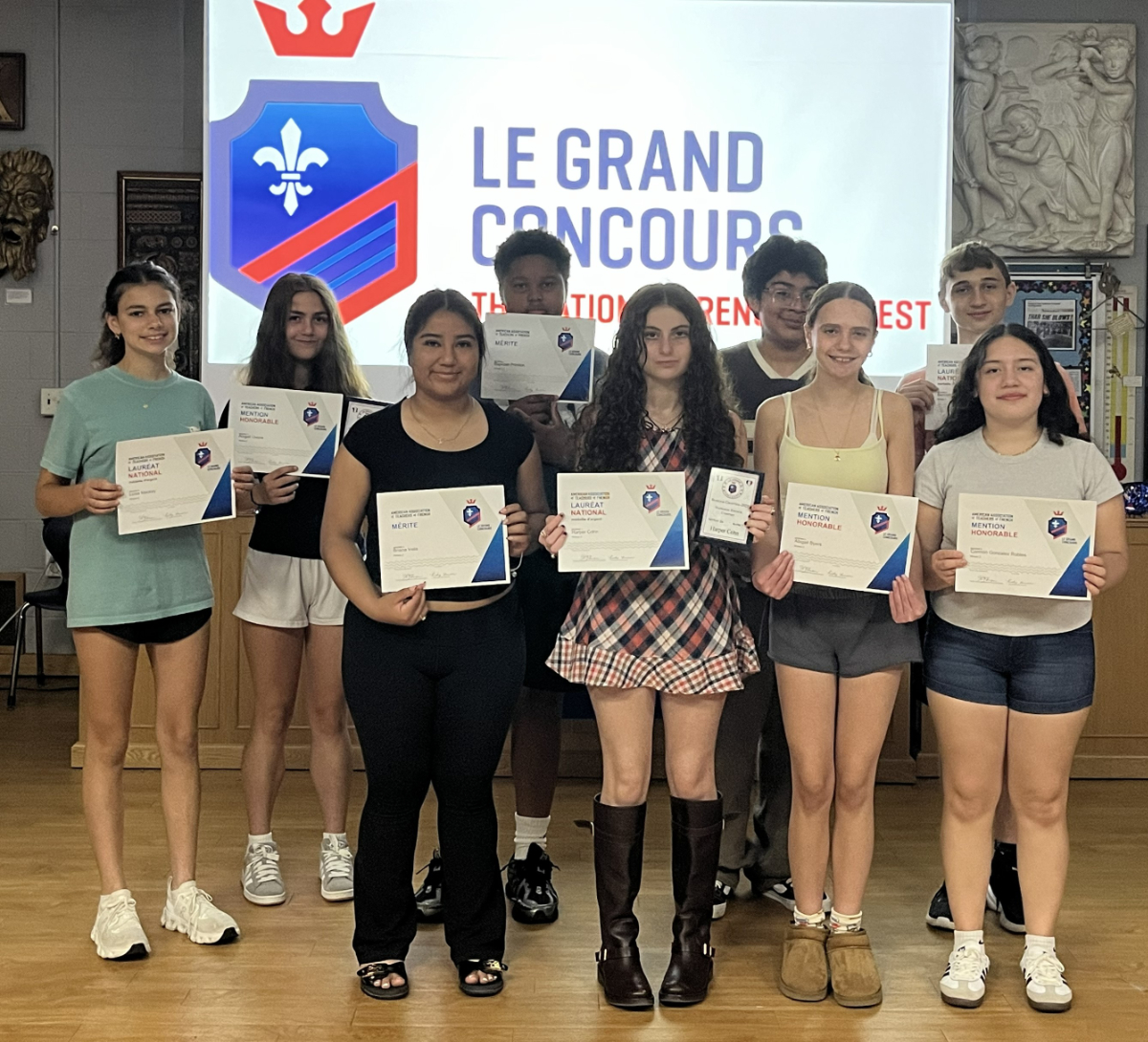 Huntington's Le Grand Concours Level 2 award recipients.