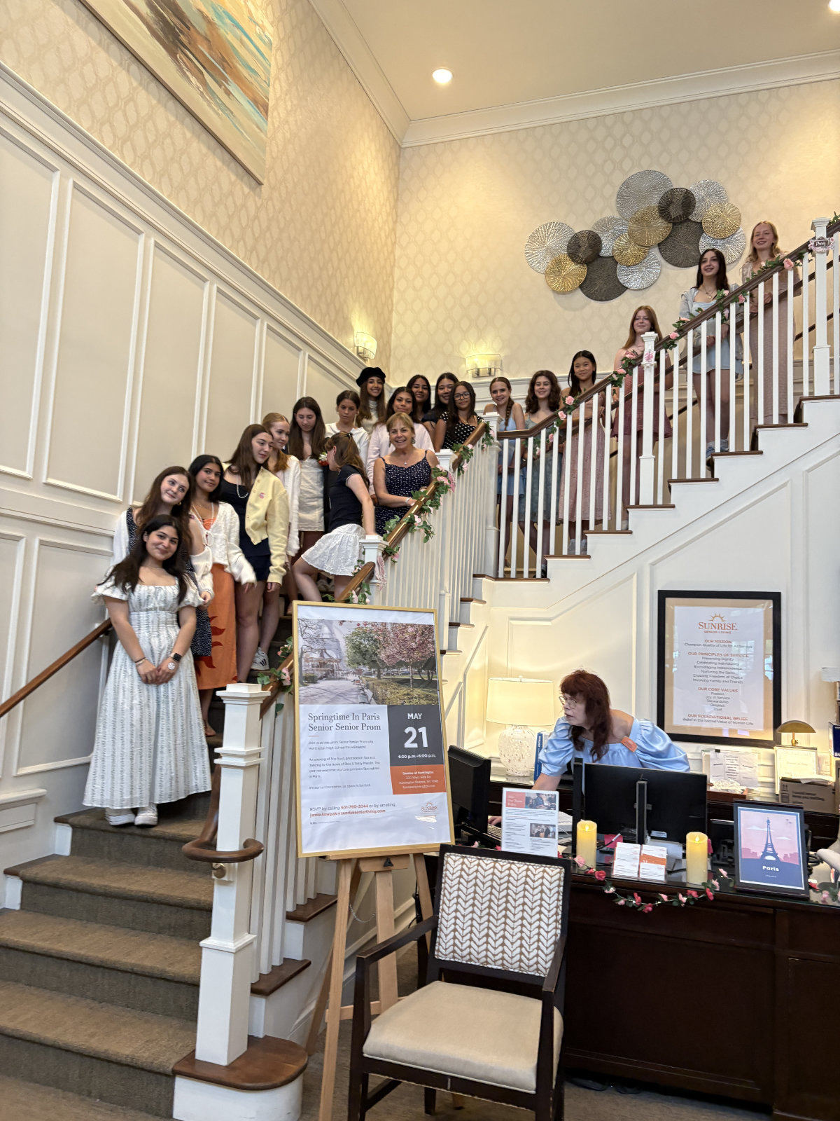  Huntington's Grandfriends at the senior-senior prom at Sunrise assisted living facility.  