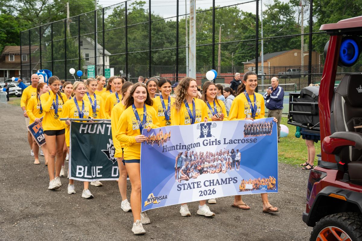 There wsa a parade in Heckscher Park for Blue Devil girls' lacrosse. (Darin Reed photo (8)