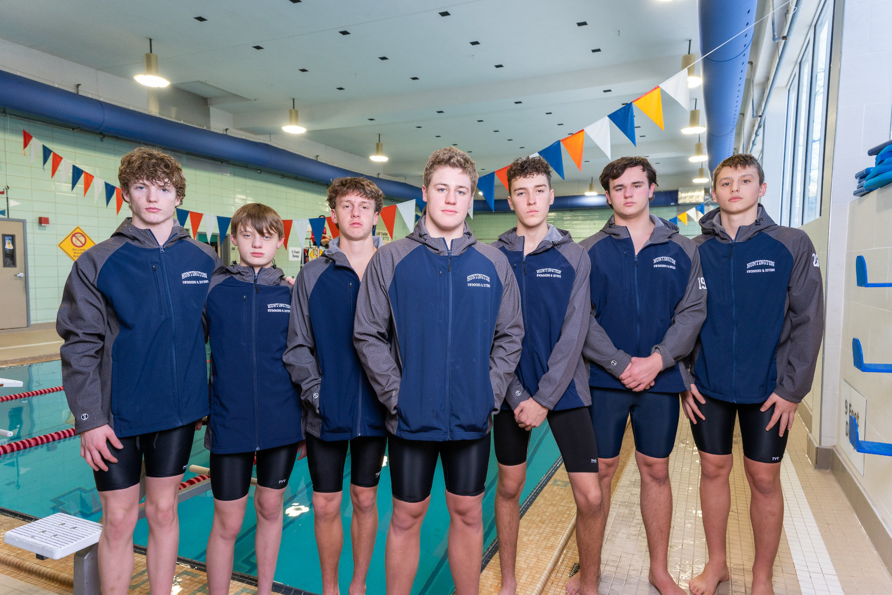  The Blue Devils' 2025-26 boys swimmers. (Darin Reed photo)  