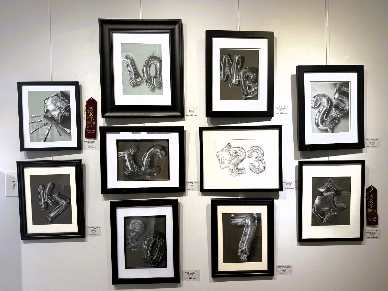  Finley student artists were well represented at a recent show at Flowerfield.  