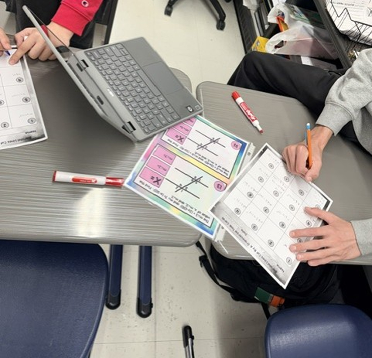  Geometry Students Explore Angle Relationships Through Task Cards  