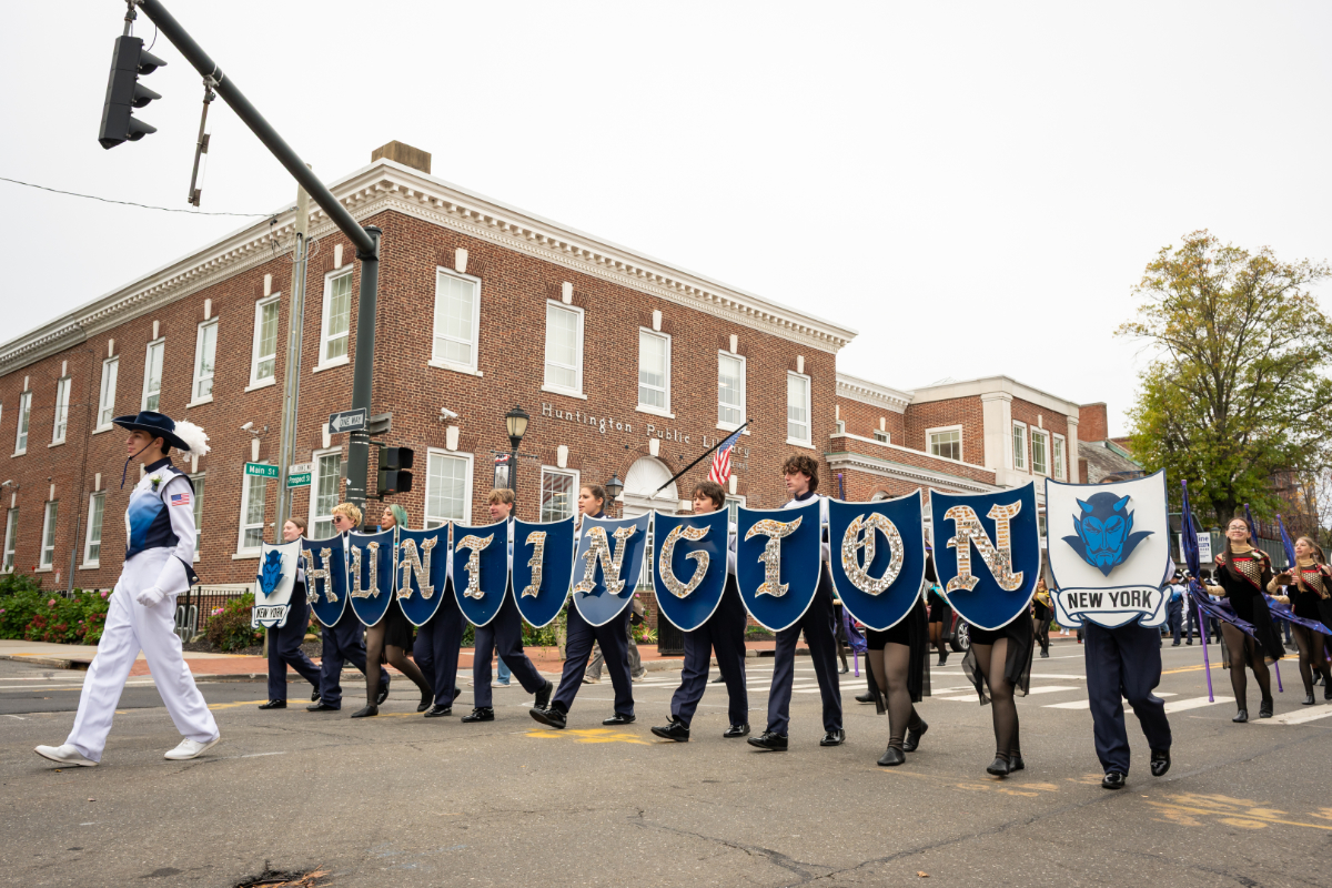  Here comes the mightly Blue Devil marching band leading the parade. (Darin Reed photo)  