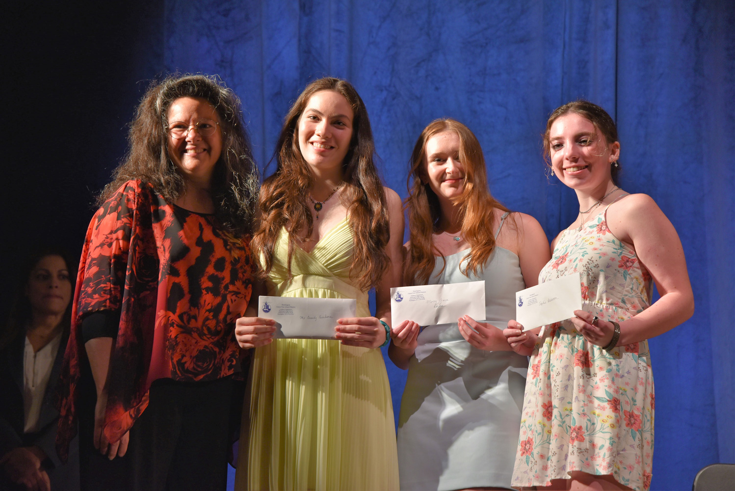 Teacher Gina Molvaut with French Award recipients